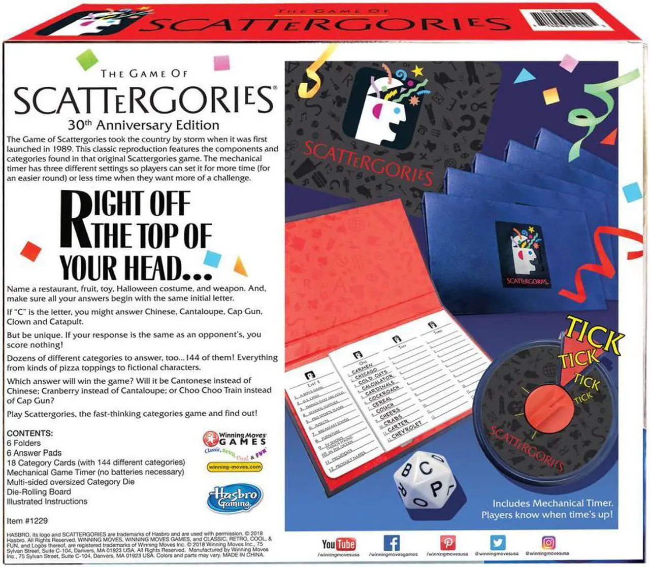 Alt view image 8 of 9 - Winning Moves Scattergories 30th Anniversary Edition