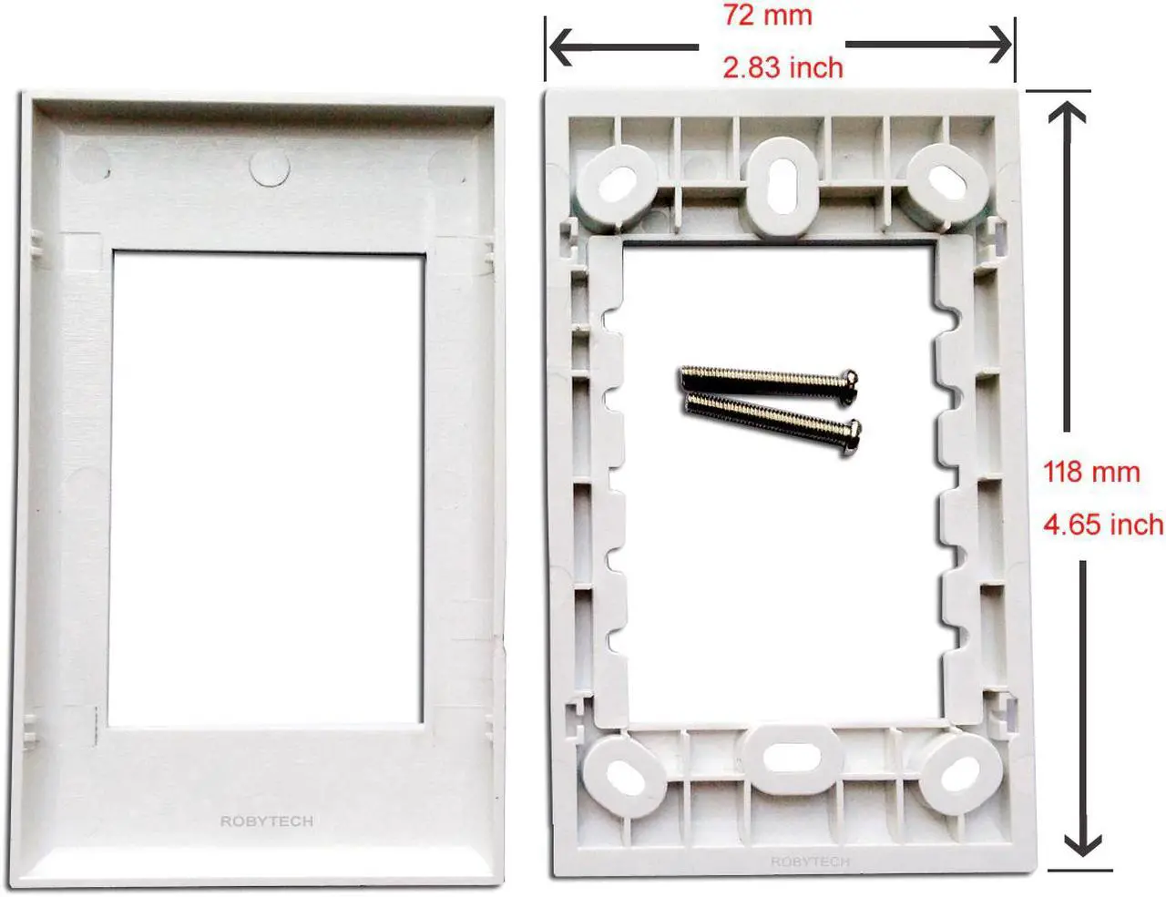 Alt view image 5 of 5 - Wall Plate with 2 LC Duplex+ SC Simplex Keystone Modular Fiber Optic Distribution Jack Connectors Socket White Decorative FacePlates Device Mount Coupler Cover - (118x72mm)