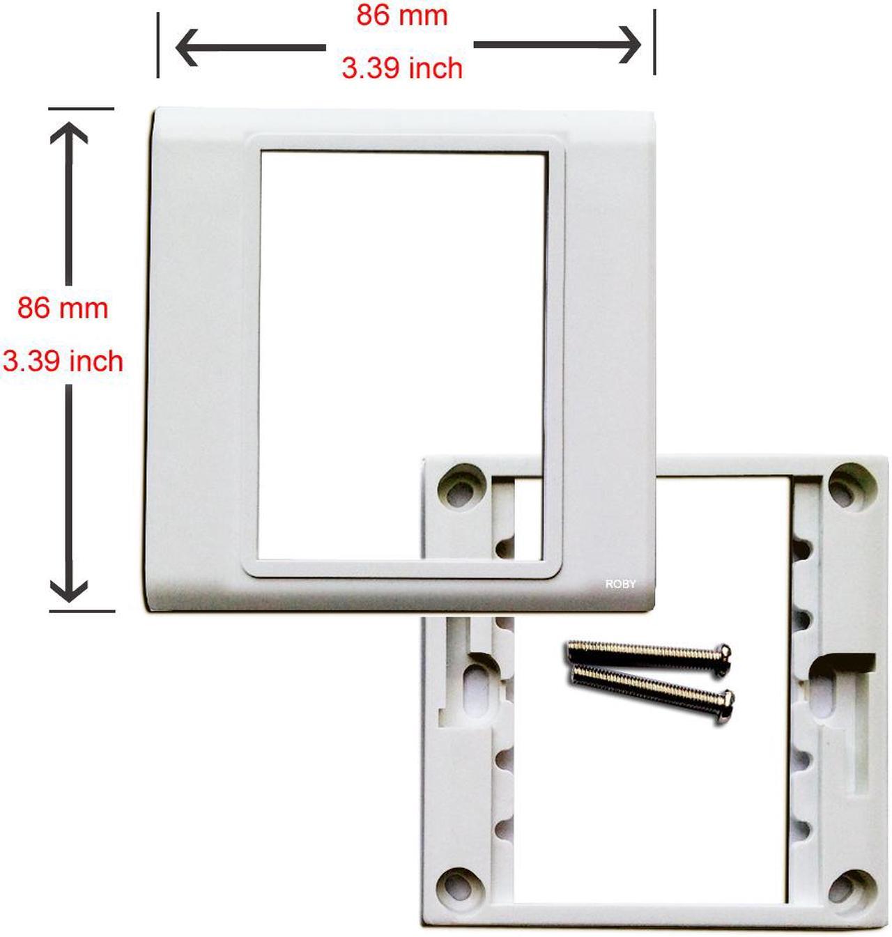 Alt view image 2 of 3 - 3 SC Simplex Connectors Information Wall Plate Cover Wall Mount Faceplate Socket Plug Fiber Optic Port