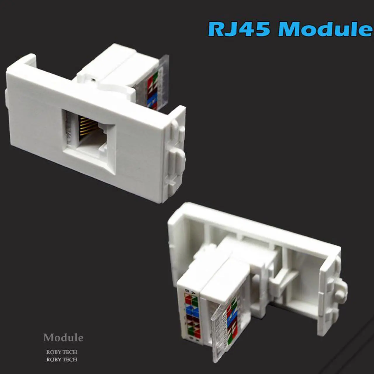 Alt view image 2 of 3 - 3 RJ45 Cat5e Cat6 Network Ethernet Keystone Modules Information Wall Plate Cover Wall Mount Faceplate Socket Plug Port