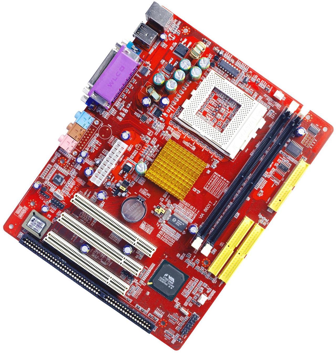 Main image of V8601T ISA PCI Motherboard mATX Mainboard,3 PCI Slots,Chipset Via 8601,with 1 ISA Slot,Socket 370 Pentium 3,Celeron 2/3 CPU,2 SDRAM Slots 8601T For Industrial Computer Server