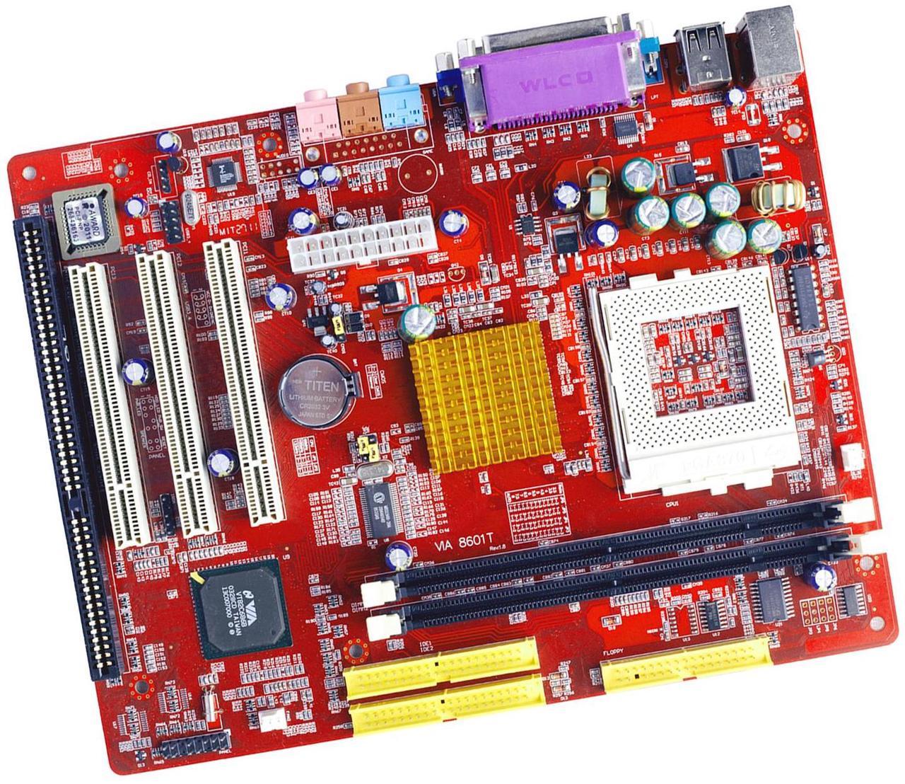 Alt view image 2 of 7 - V8601T ISA PCI Motherboard mATX Mainboard,3 PCI Slots,Chipset Via 8601,with 1 ISA Slot,Socket 370 Pentium 3,Celeron 2/3 CPU,2 SDRAM Slots 8601T For Industrial Computer Server