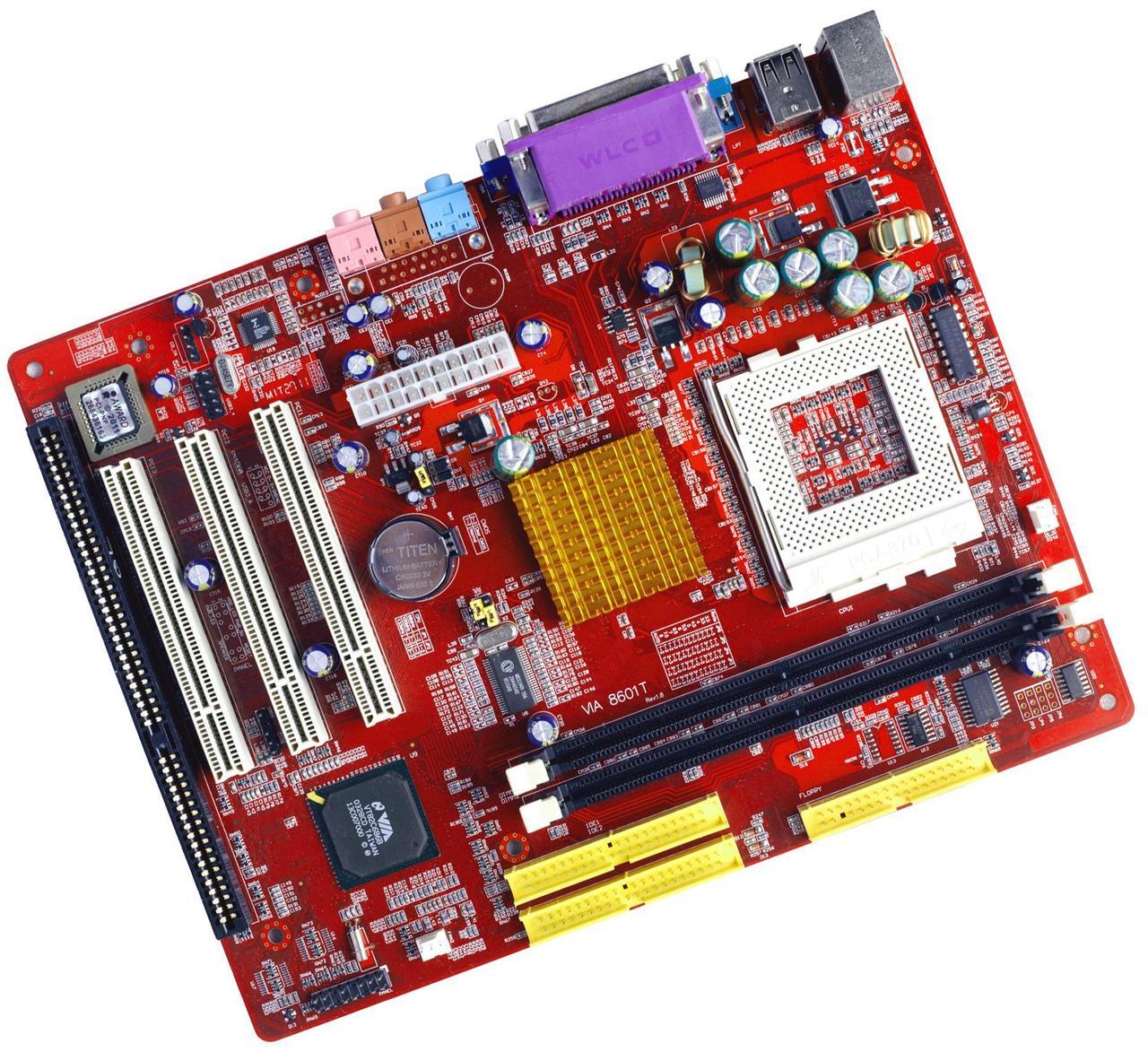 Alt view image 7 of 7 - V8601T ISA PCI Motherboard mATX Mainboard,3 PCI Slots,Chipset Via 8601,with 1 ISA Slot,Socket 370 Pentium 3,Celeron 2/3 CPU,2 SDRAM Slots 8601T For Industrial Computer Server