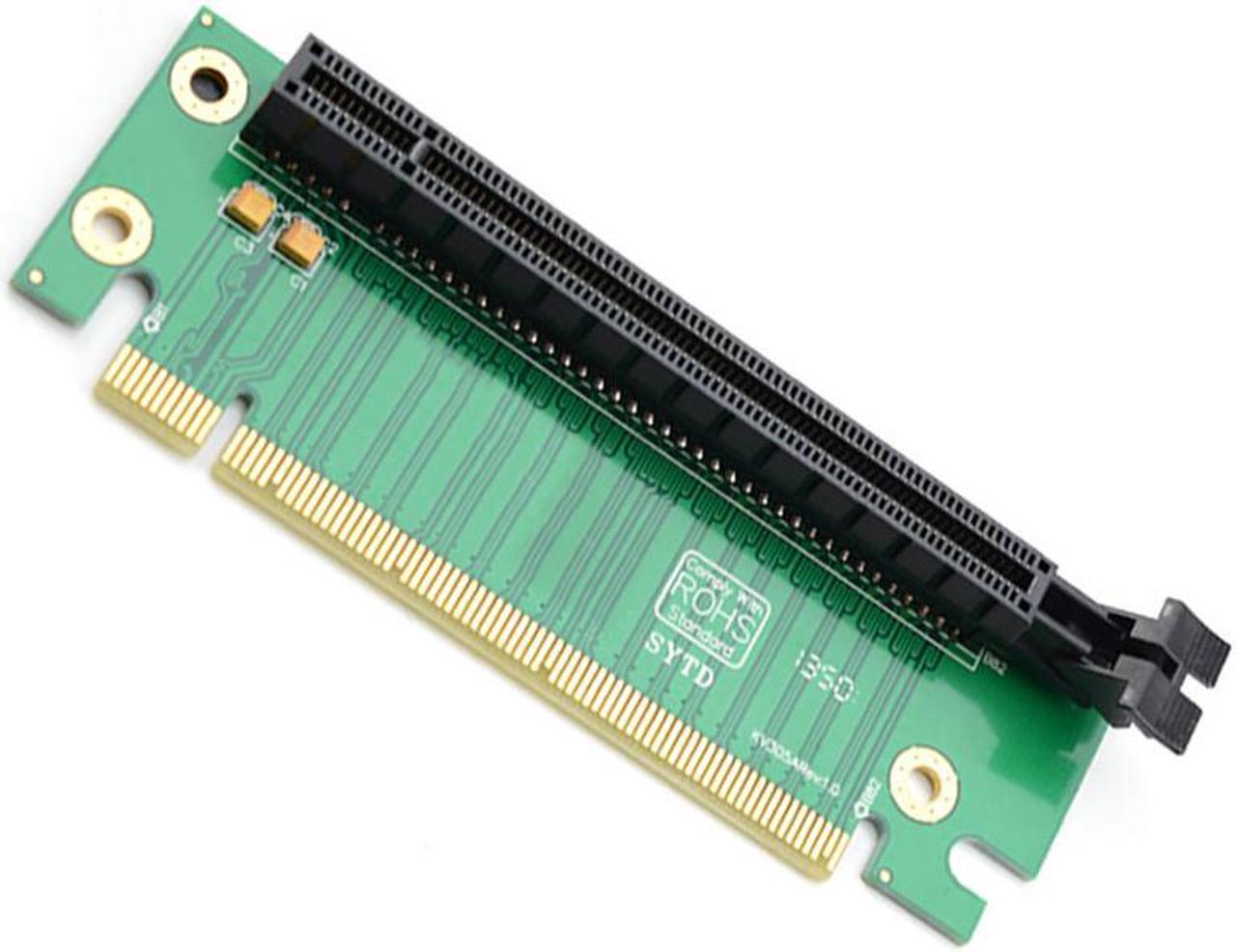 Alt view image 2 of 4 - PCIe Adapter Riser Card 90 Degree Right Angle PCIe Adaptor PCI-E convertor Card PCI Express  (PCIe) 16x