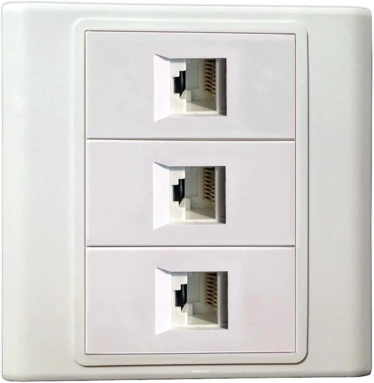 Main image of 3 RJ45 Cat5e Cat6 Network Ethernet Keystone Modules Information Wall Plate Cover Wall Mount Faceplate Socket Plug Port