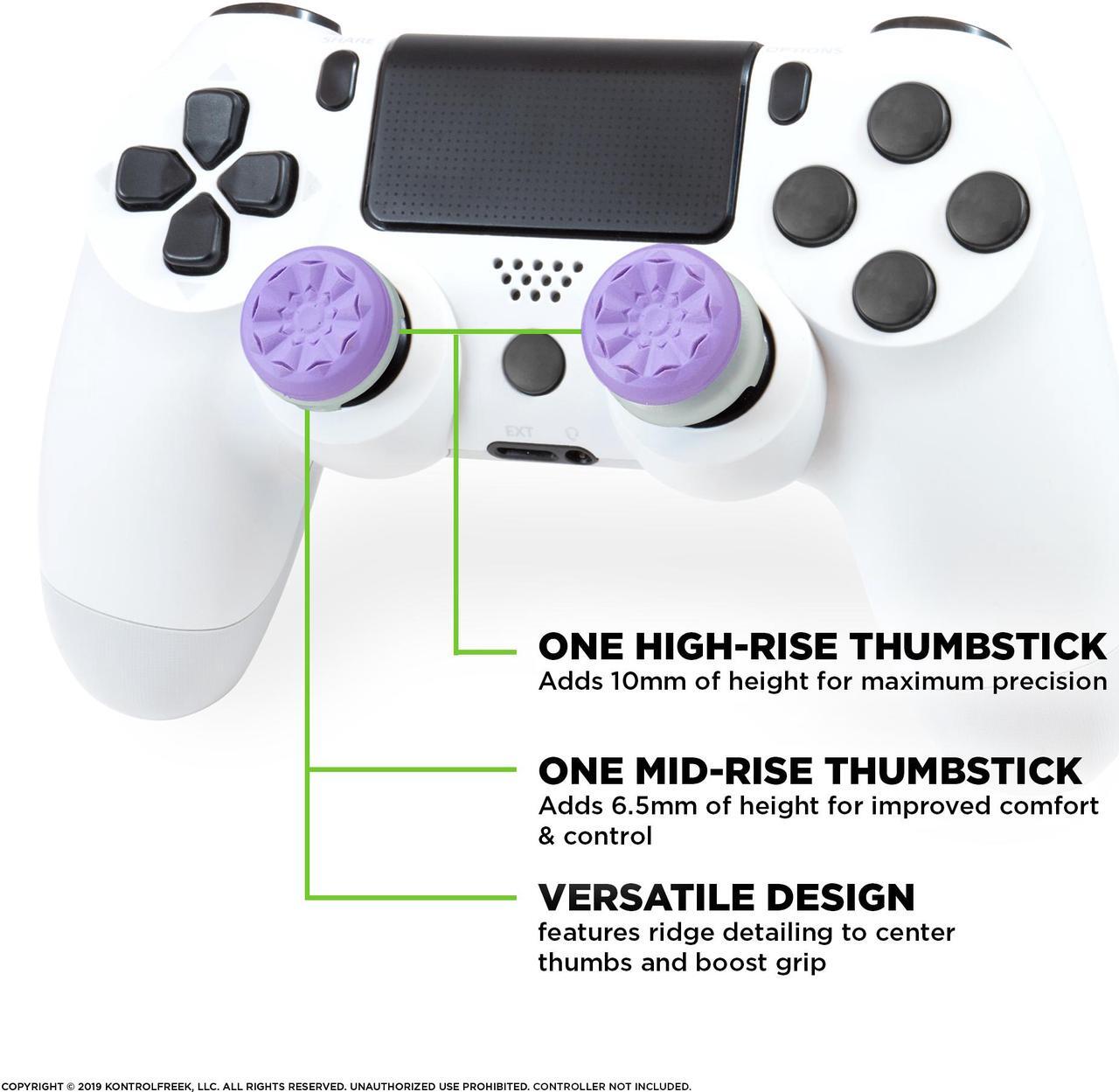Alt view image 7 of 10 - kontrolfreek fps freek galaxy purple performance thumbsticks for playstation 4 controller (ps4)