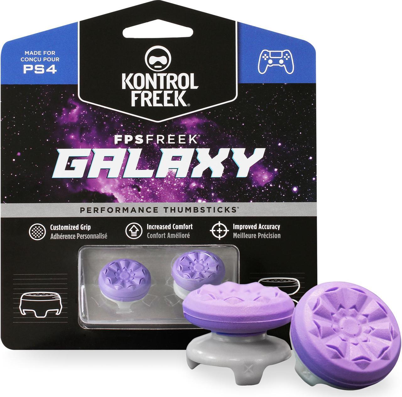 Alt view image 3 of 10 - kontrolfreek fps freek galaxy purple performance thumbsticks for playstation 4 controller (ps4)