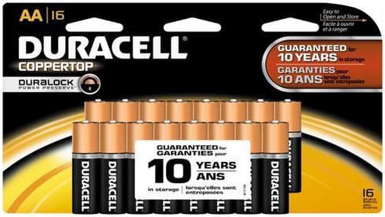 Alt view image 11 of 20 - Duracell Coppertop 1.5V AA Alkaline Battery, 16-pack