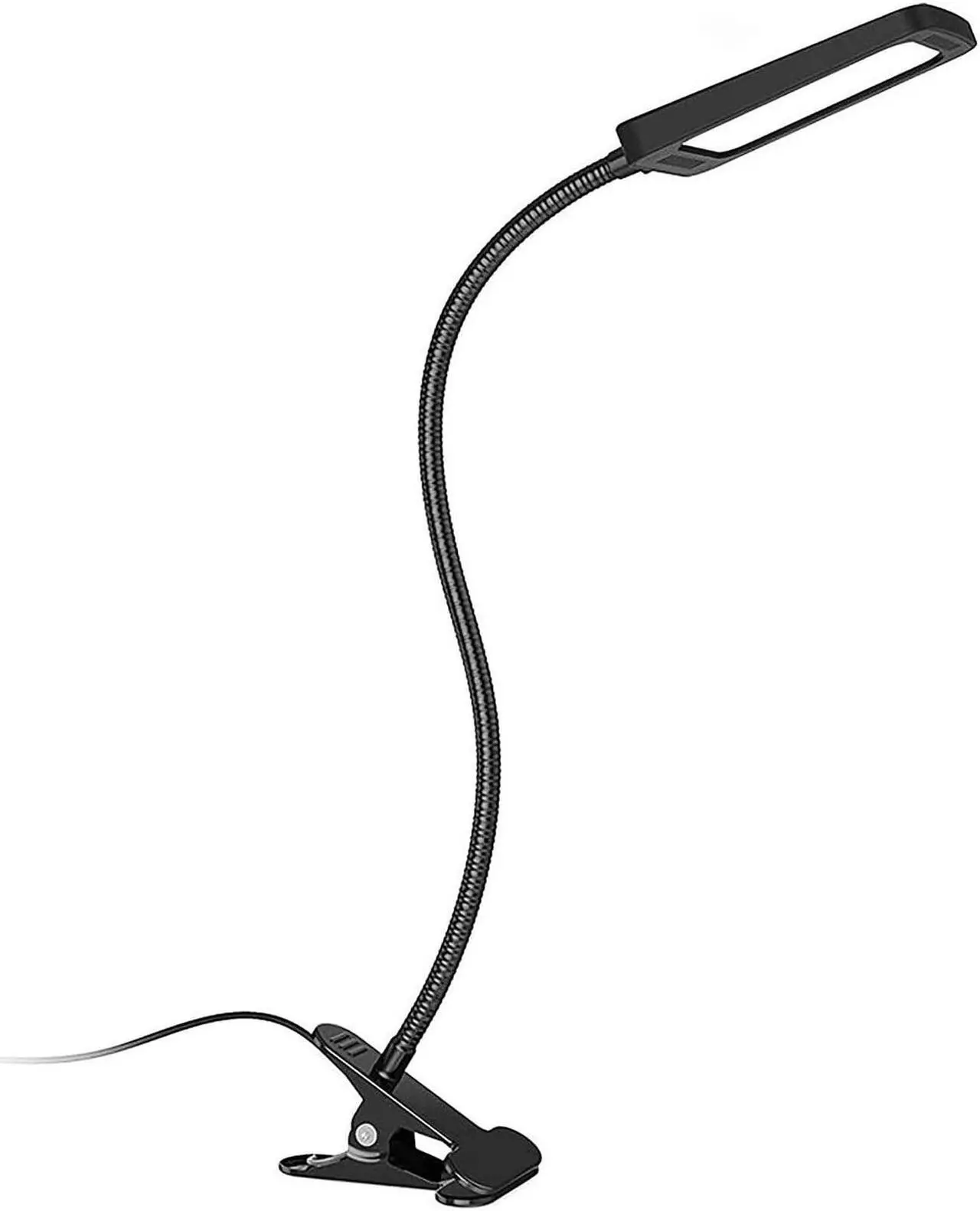 Alt view image 2 of 8 - TROND LED Desk Lamp with Clamp, 3-Level Dimmable Desk Light 6000K Daylight, Extra-Long Flexible Gooseneck Clip on Light, Eye-Care Clamp Lamp for Painting, Workbench, Reading or Sewing, Bed Bedside