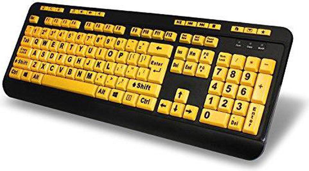 Alt view image 2 of 4 - Adesso Luminous 4 X Large Print Multimedia Desktop USB Keyboard (AKB-132UY)