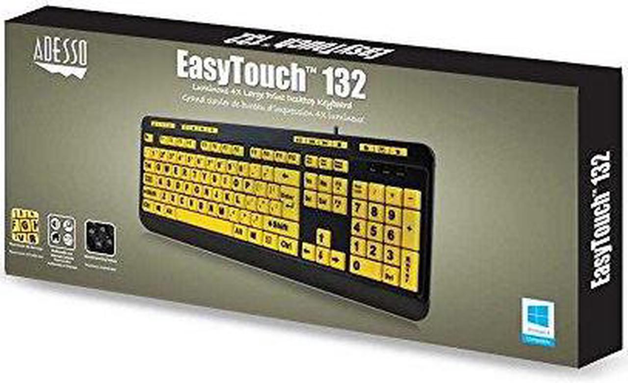 Alt view image 3 of 4 - Adesso Luminous 4 X Large Print Multimedia Desktop USB Keyboard (AKB-132UY)