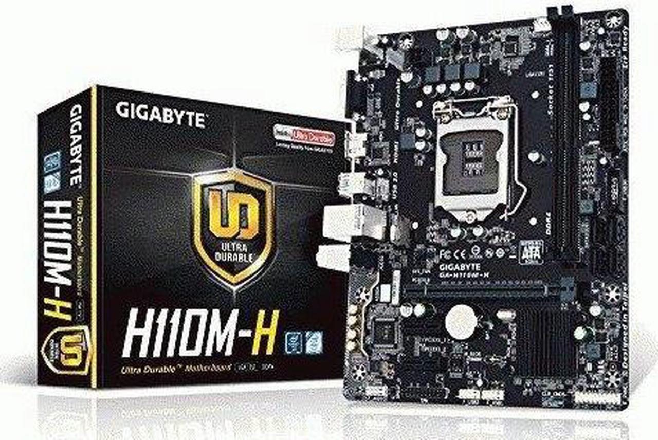 Main image of GIGABYTE GA-H110M-H LGA 1151 Intel H110 HDMI SATA 6Gb/s USB 3.0 Micro ATX Intel Motherboard