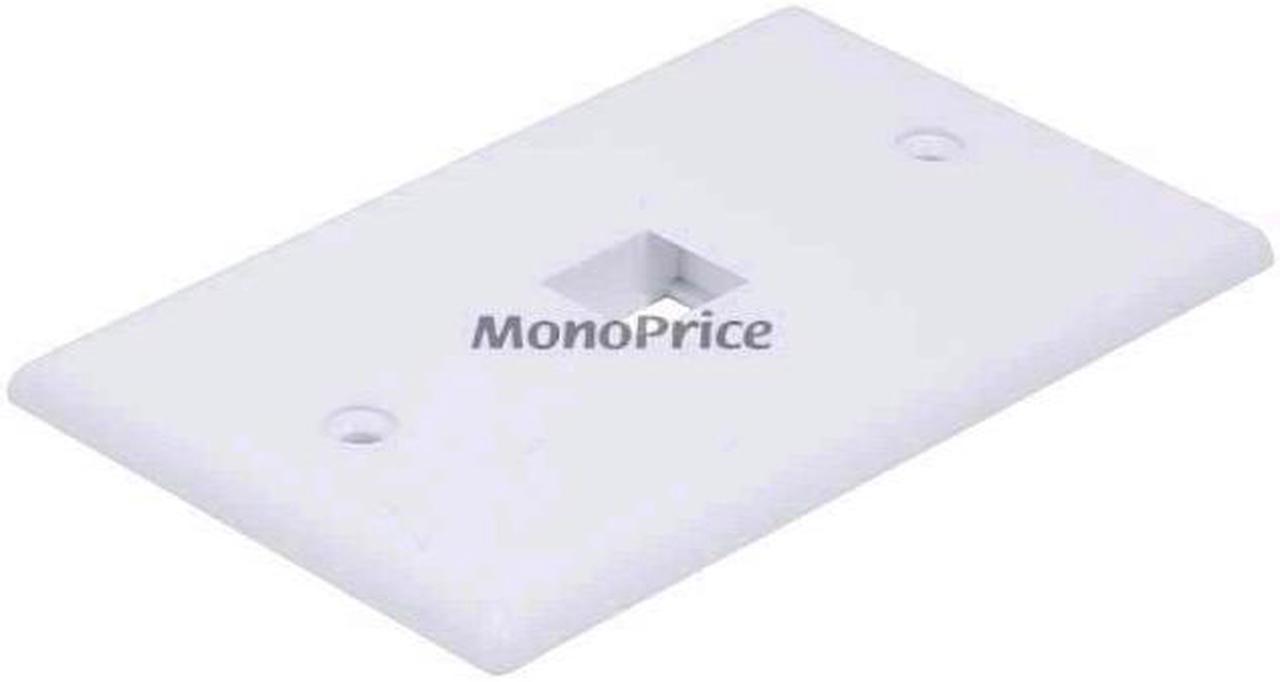 Monoprice 1-Hole 1-Gang Keystone Wall Plate - White