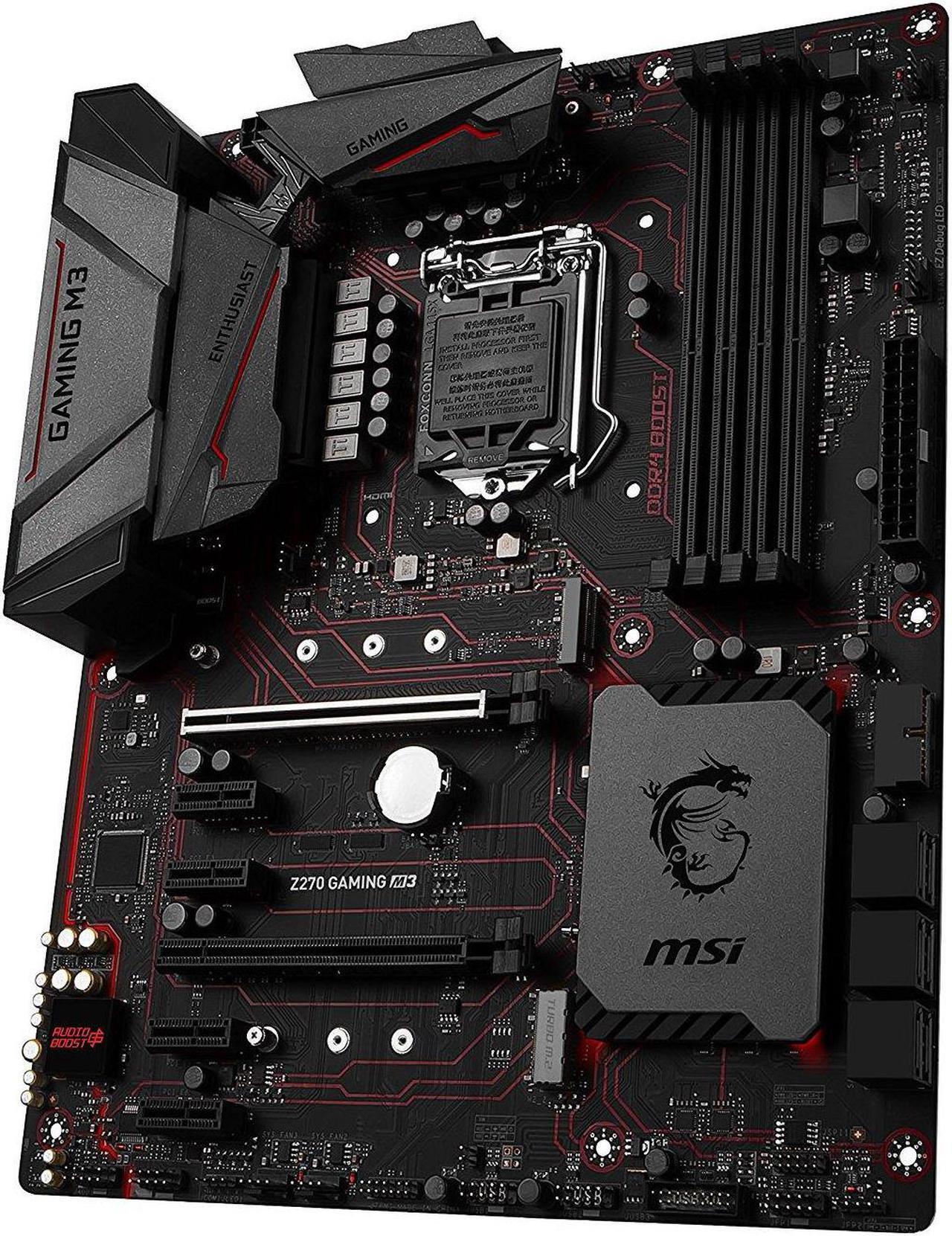 Alt view image 3 of 4 - MSI Z270 GAMING M3 LGA 1151 Intel Z270 HDMI SATA 6Gb/s USB 3.1 ATX Motherboards - Intel
