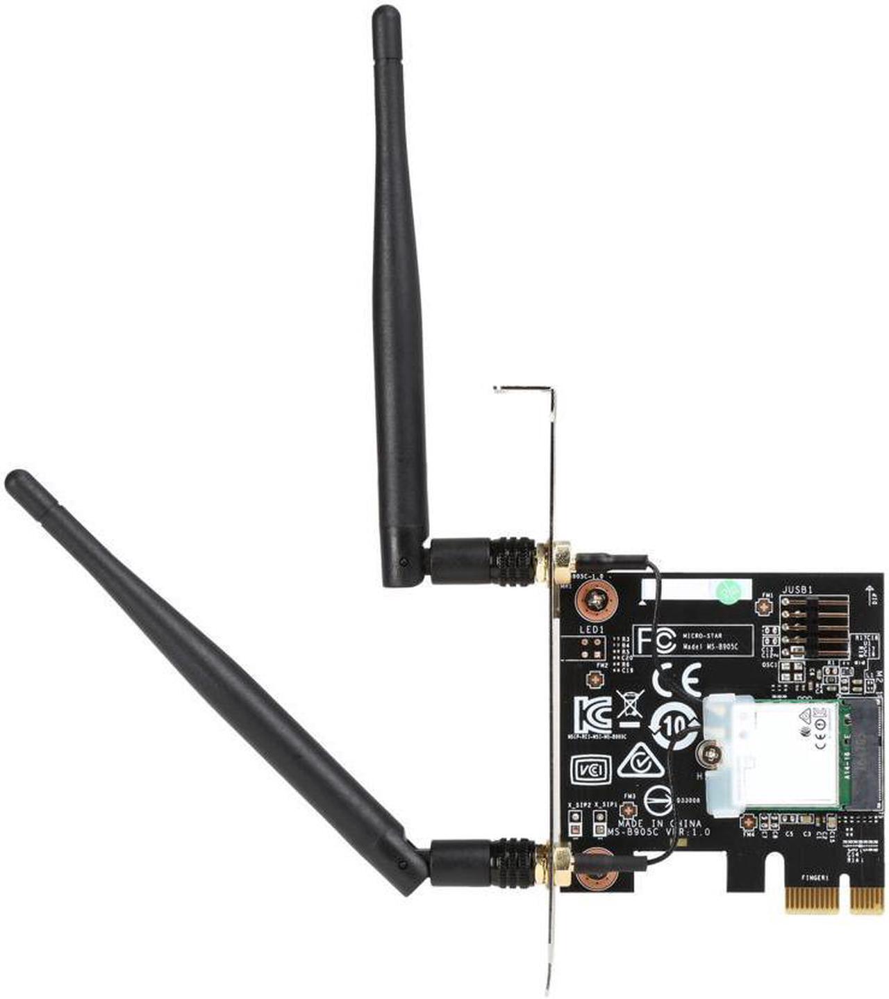 Alt view image 5 of 9 - MSI WIRELESS AC ADAPTER INTEL 8265 PCIE DUAL BAND 2X2 802.11 AC 2.4/5 GHZ