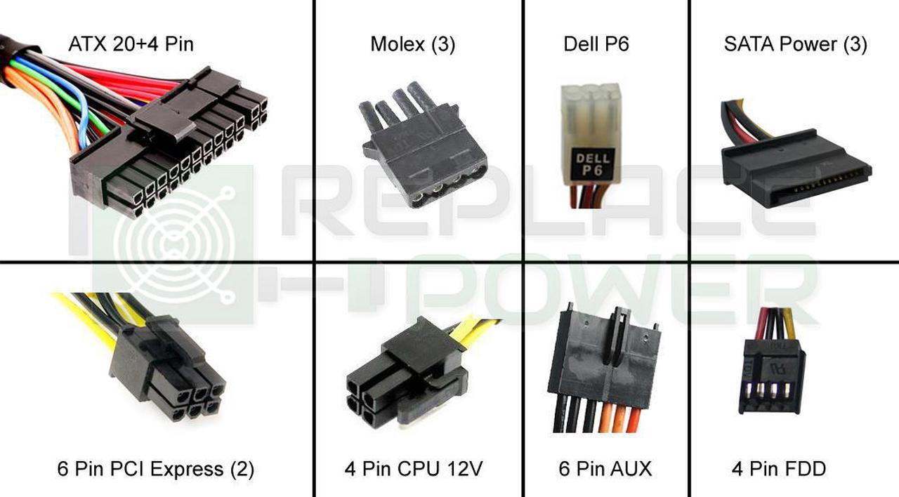 Alt view image 4 of 4 - Power Supply Replacement for HP Pavilion P6210Y P6620F PC P6716F PC