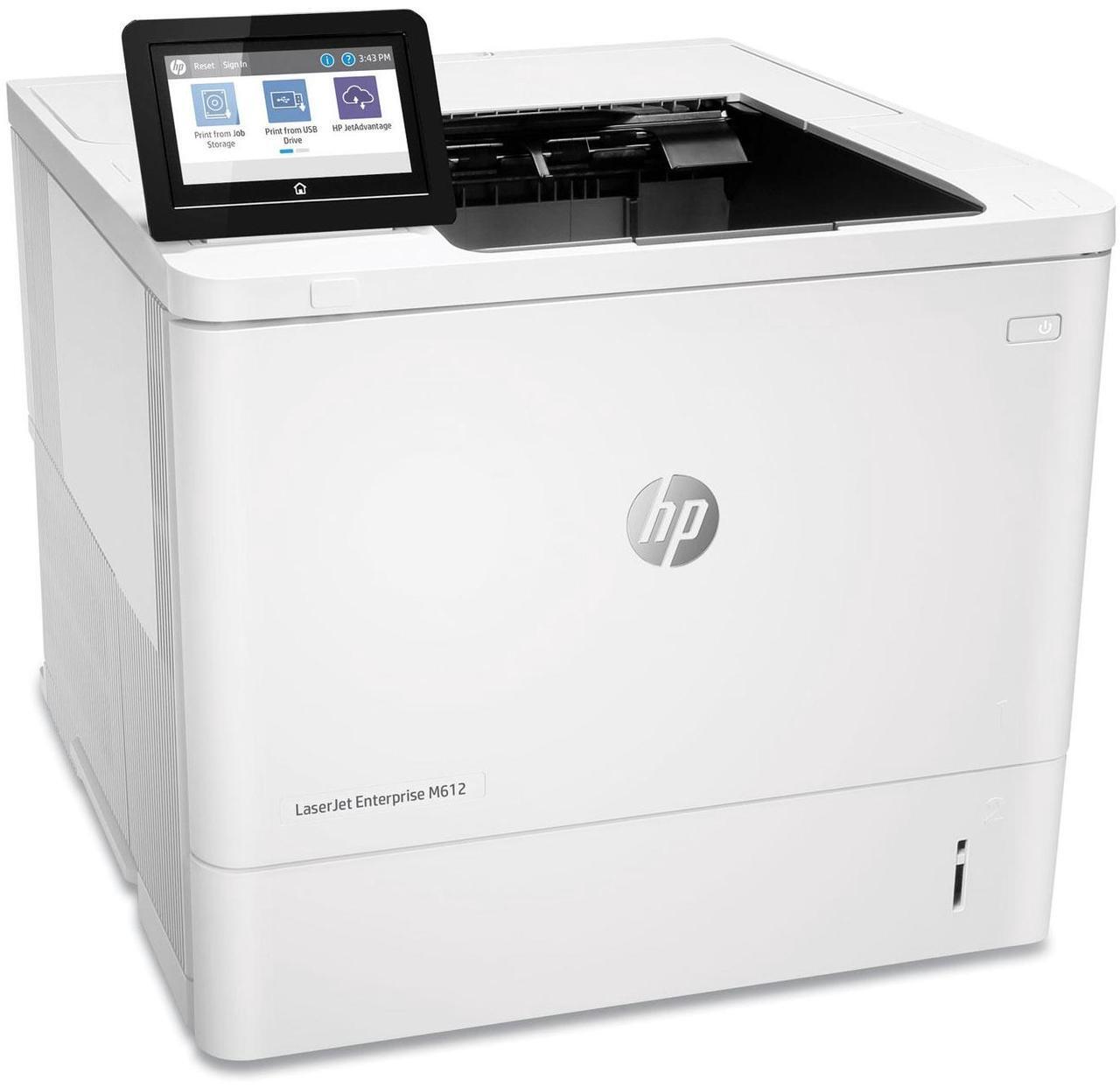 Alt view image 3 of 17 - HP LaserJet Enterprise M612dn Laser Printer, Black And White Mobile Print Up to
