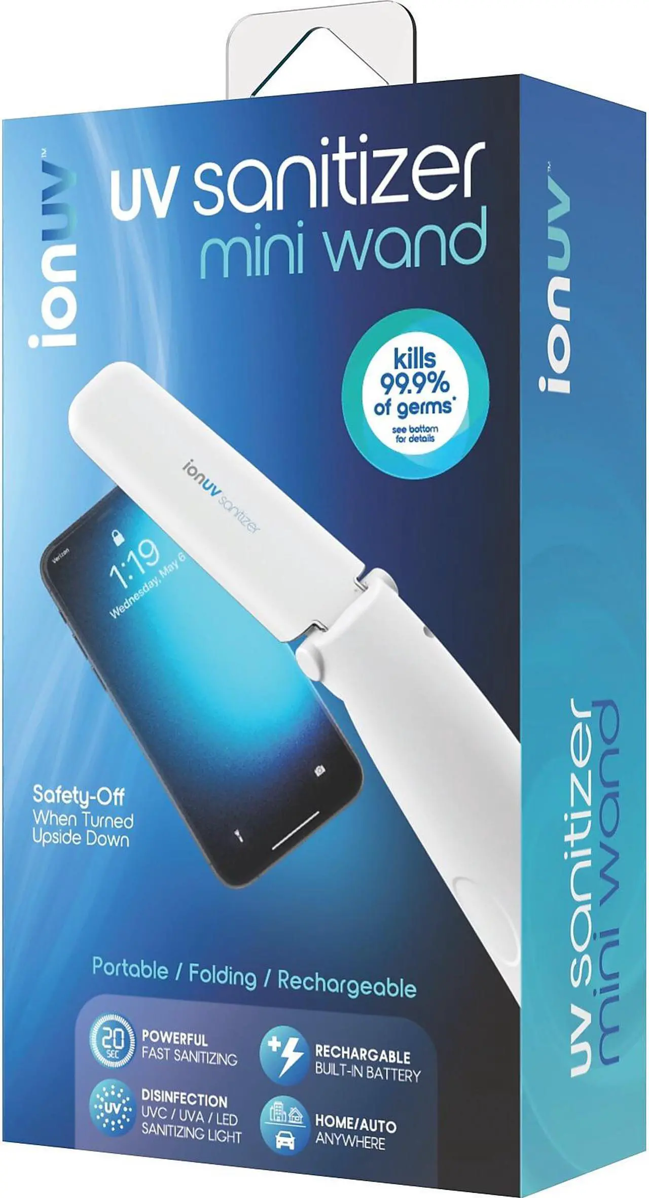 Main image of Tzumi Ion UV Portable Sanitizing UV-C Wand 7548ST