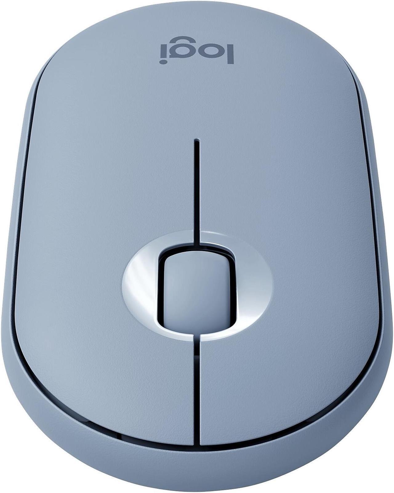 Alt view image 17 of 20 - Logitech PEBBLE M350 910-005773 Blue Grey 3 Buttons 1 x Wheel Dual (RF / Bluetooth Wireless) Optical Mouse