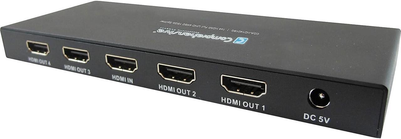 Alt view image 5 of 7 - Comprehensive 1x4 HDMI Full UHD 4K60 18Gb Splitter CDA-HD14018G