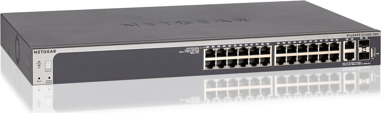 Alt view image 2 of 8 - NETGEAR S3300-52X 52-Port Gigabit Stackable Smart Managed Switch GS752TX-100NES