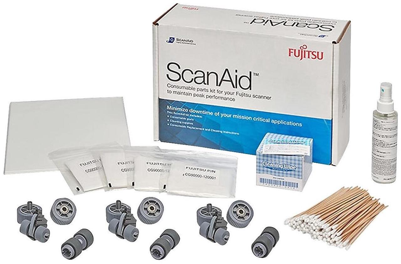 Alt view image 3 of 9 - Fujitsu CG01000-289001 ScanAid Scanner Consumable Kit for fi-7600 7700