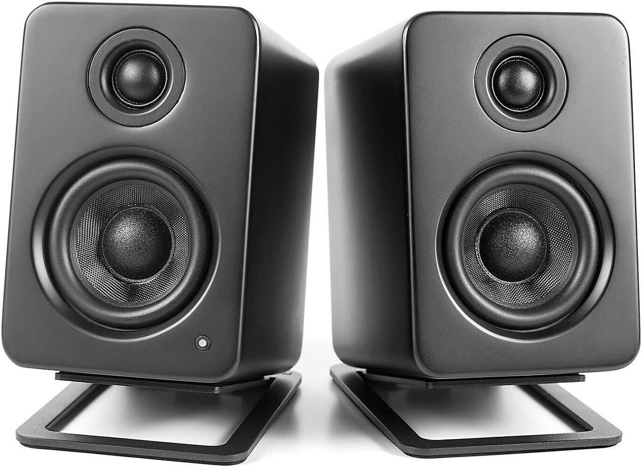 Alt view image 16 of 18 - Kanto S2 Desktop Speaker Stands for Small Speakers, Black
