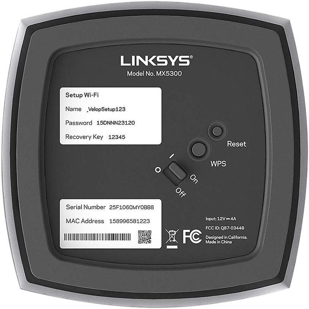 Alt view image 8 of 9 - Linksys MX5 Velop AX Whole Home Wi-Fi 6 System (MX5300)