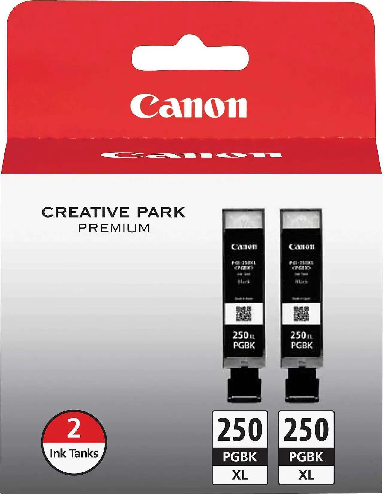 Alt view image 2 of 5 - Canon PGI-250XL PIXMA MG5420 High-Yield Pigment Ink Cartridge, 2 Pack Black