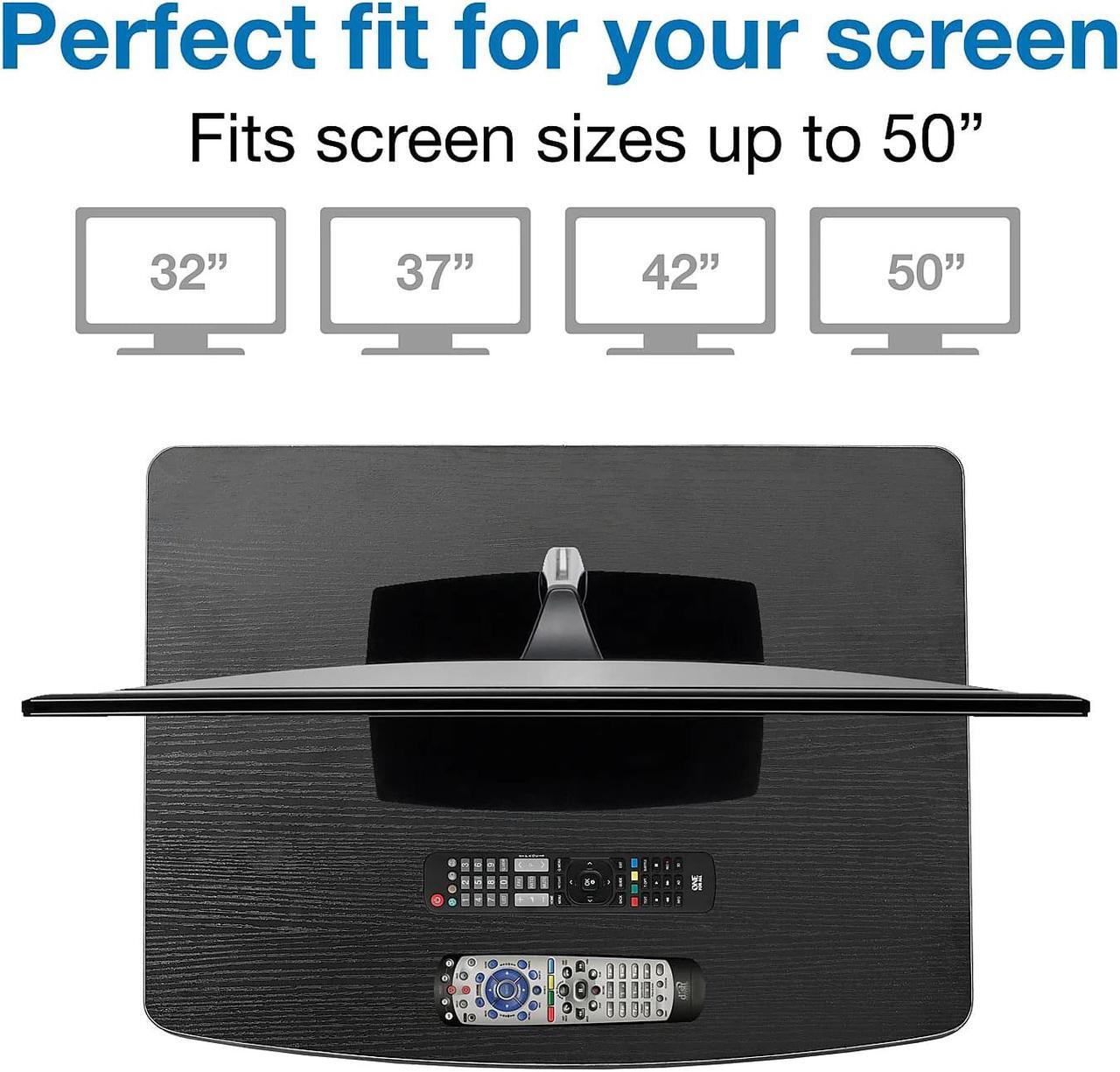 Alt view image 6 of 9 - mountit! turntable stand for tv / monitor, 2 tier rotating dvd platform swivel base 32, 37, 40, and 42" tvs, black