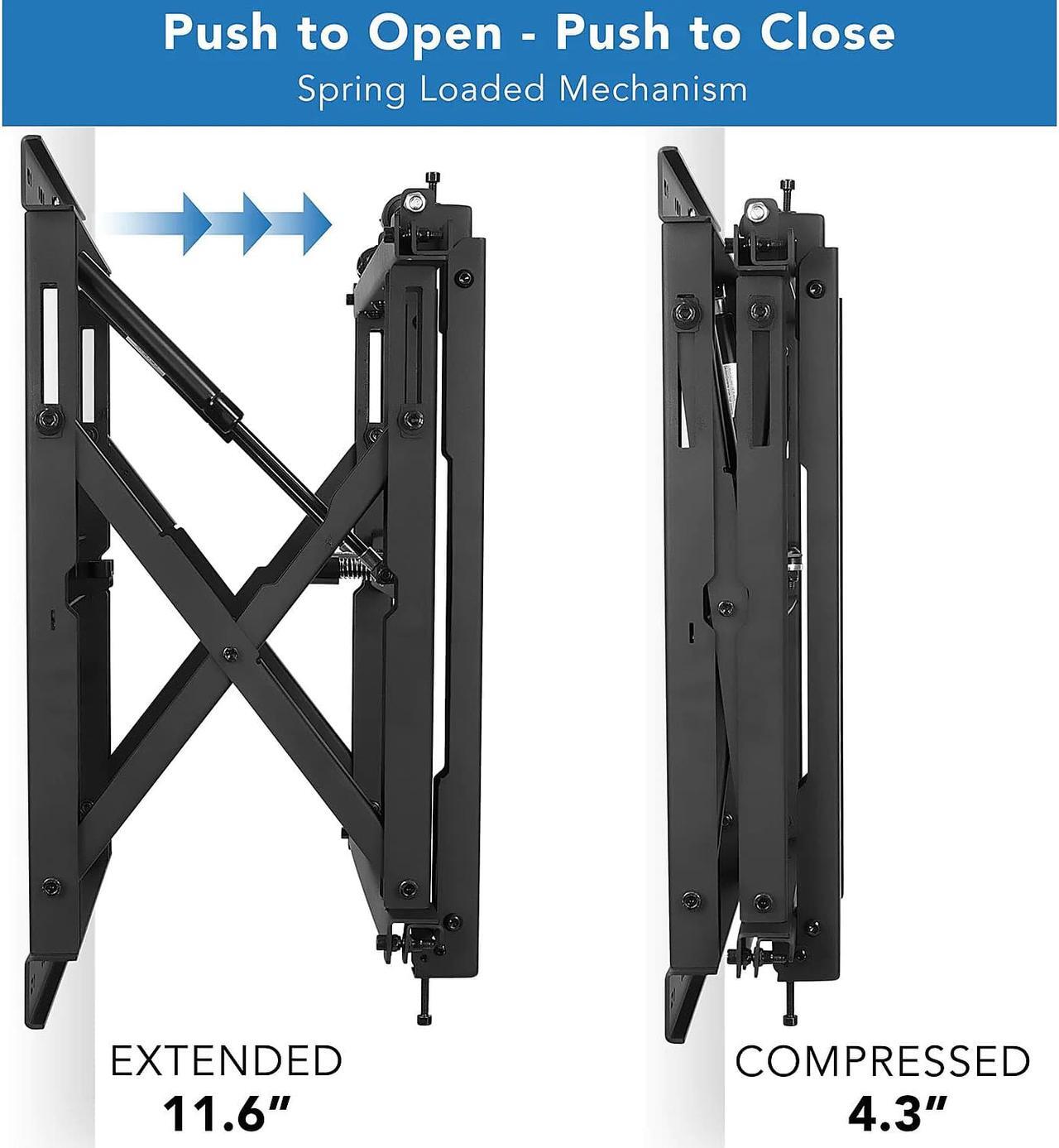 Alt view image 11 of 15 - Mount-It! Digital Signage TV Mount | Fits 50"-70" TVs | Menu Board Pop Out Function