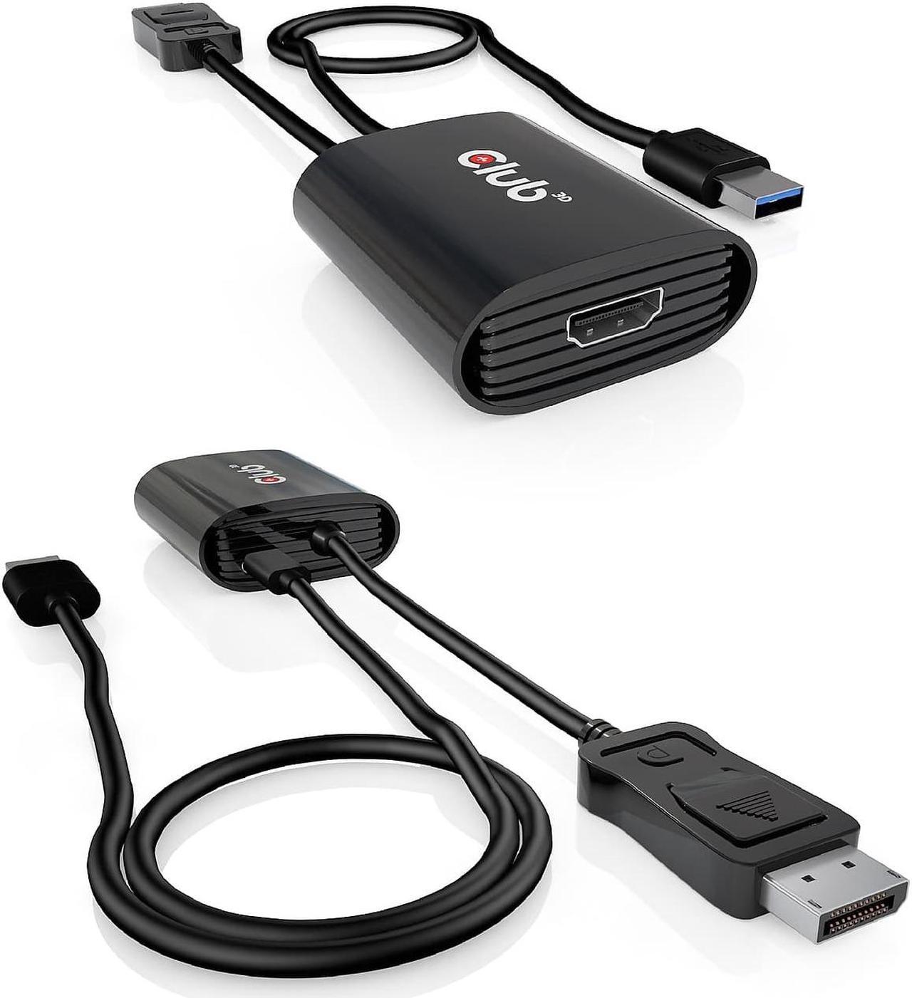 Alt view image 8 of 14 - Club3D CAC-1085 DisplayPort 1.4 to HDMI 4K120Hz HDR Active Adapter M/F
