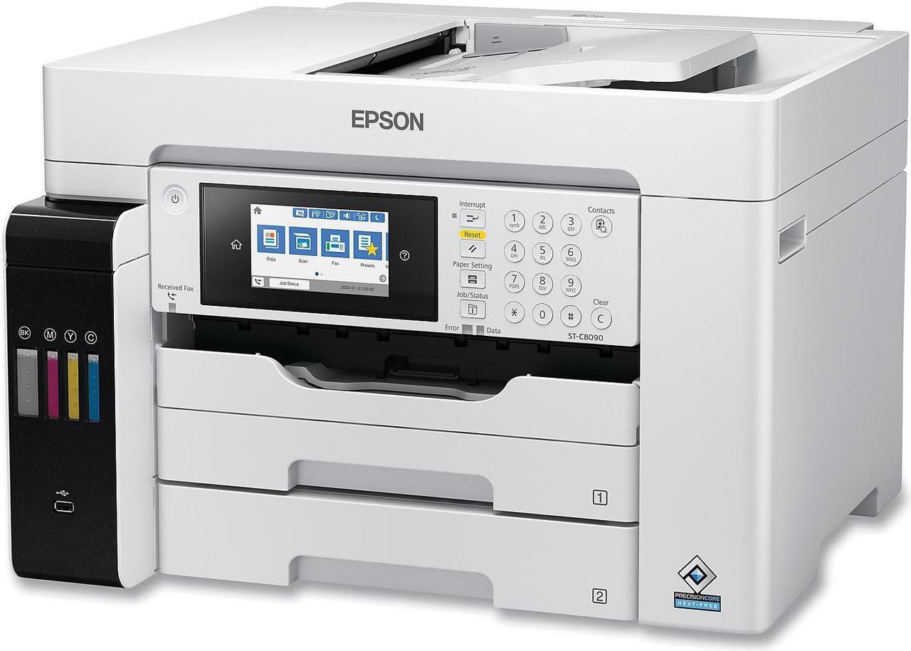 Alt view image 2 of 7 - Epson WorkForce ST-C8090 Supertank Color MFC Printer Copy/Fax/Print/Scan