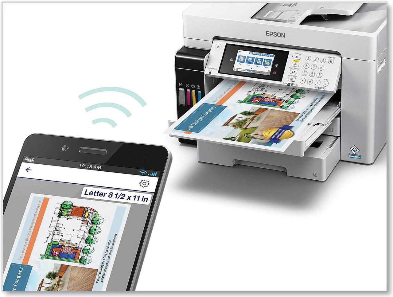 Alt view image 6 of 7 - Epson WorkForce ST-C8090 Supertank Color MFC Printer Copy/Fax/Print/Scan