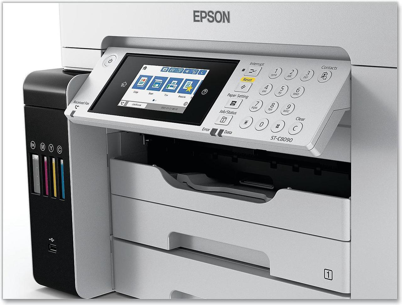 Alt view image 5 of 7 - Epson WorkForce ST-C8090 Supertank Color MFC Printer Copy/Fax/Print/Scan