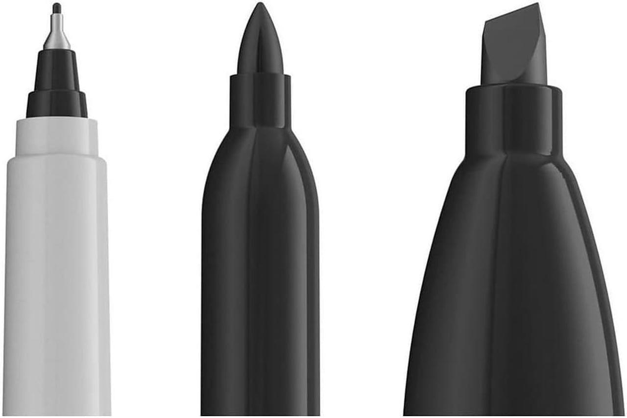 Alt view image 2 of 4 - Sharpie Variety Pack Permanent Markers Assorted Tips Black 6/Pack (2135318)