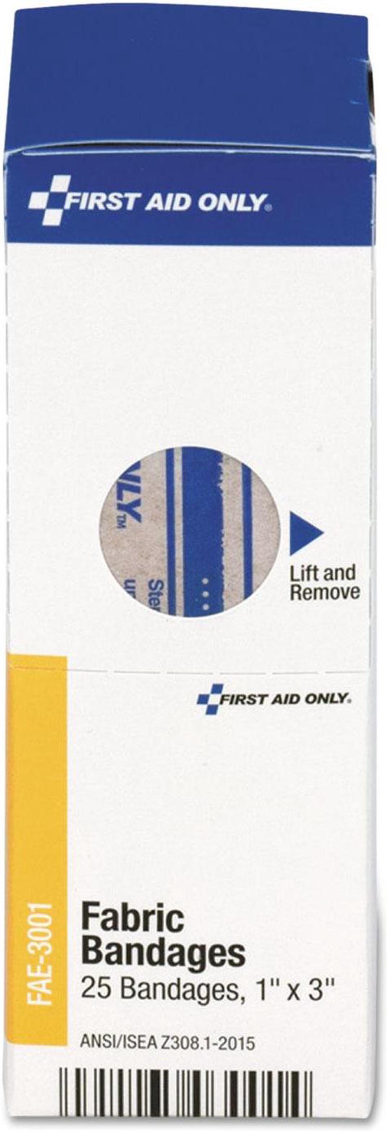Alt view image 17 of 19 - First Aid Only Fabric Bandages, 1" x 3", 25/Box