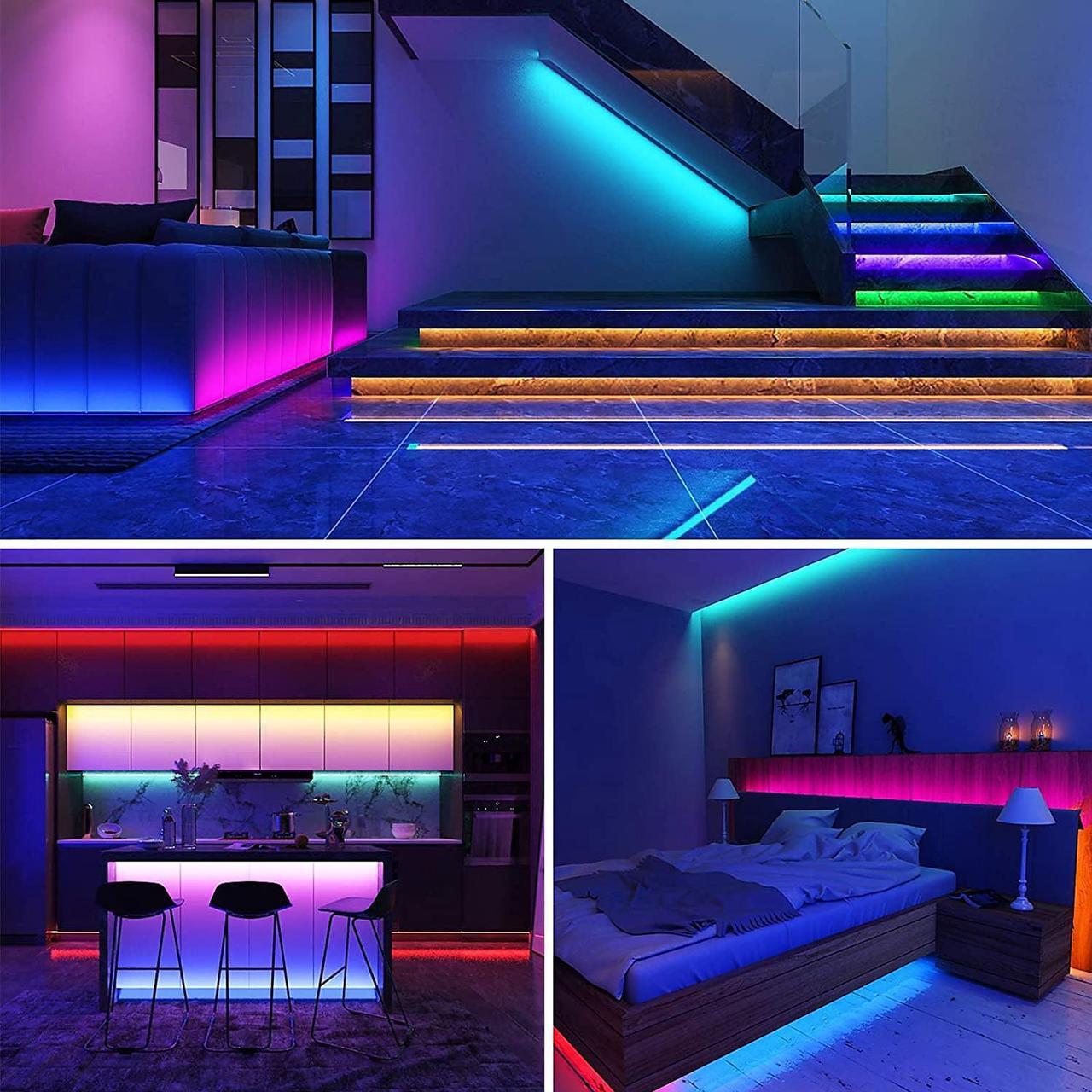 Alt view image 10 of 14 - Emerald 15FT LED Strip Lights, Colored USB TV Backlight with Remote, 16 Color Lights (SM-720-1638)