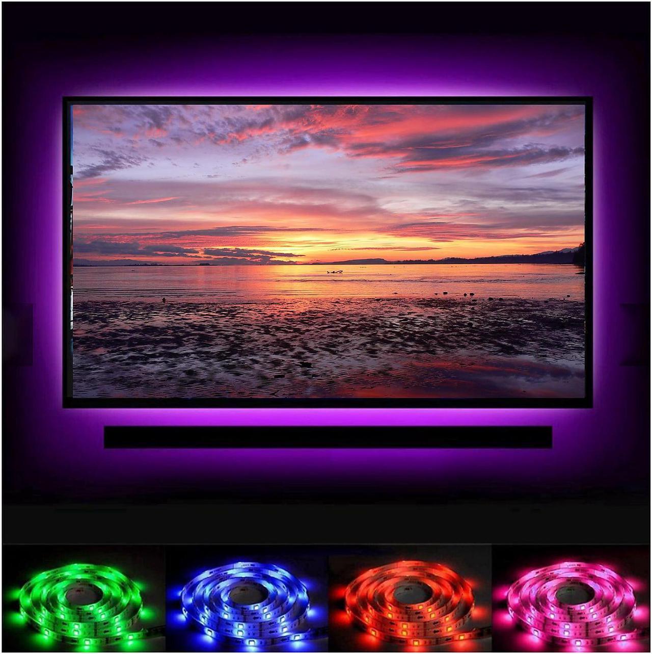 Alt view image 8 of 14 - Emerald 15FT LED Strip Lights, Colored USB TV Backlight with Remote, 16 Color Lights (SM-720-1638)