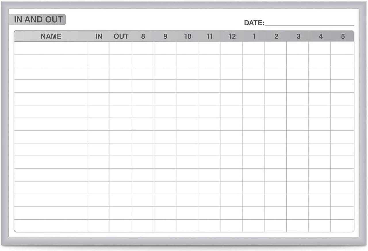 Alt view image 2 of 6 - ghent in/out manufacturing 2'x2' magnetic whiteboard, aluminum frame (grpm301e-23)