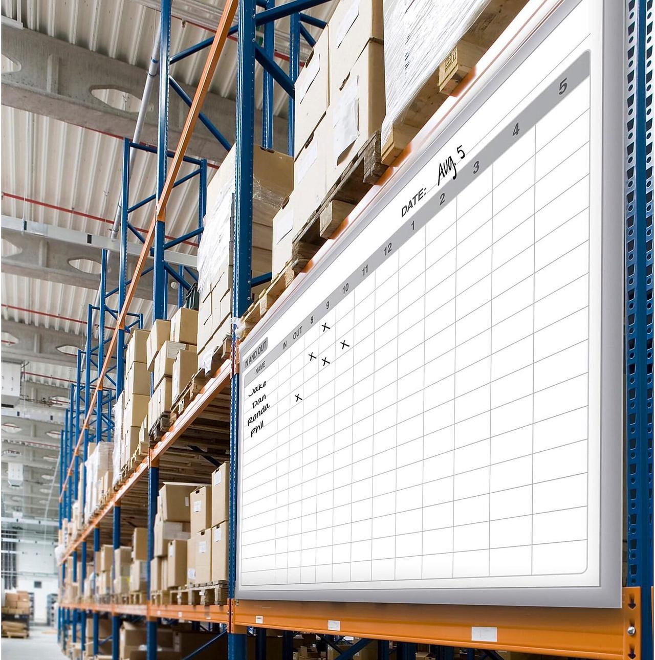 Alt view image 5 of 6 - ghent in/out manufacturing 2'x2' magnetic whiteboard, aluminum frame (grpm301e-23)