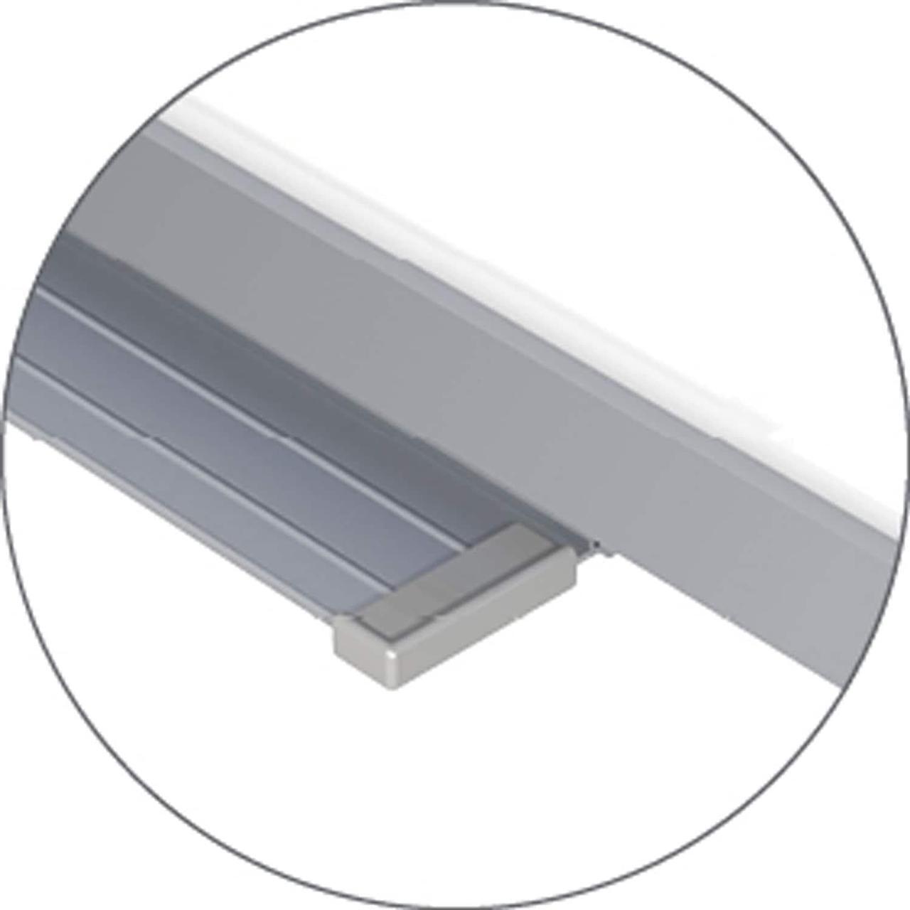 Alt view image 4 of 6 - ghent in/out manufacturing 2'x2' magnetic whiteboard, aluminum frame (grpm301e-23)