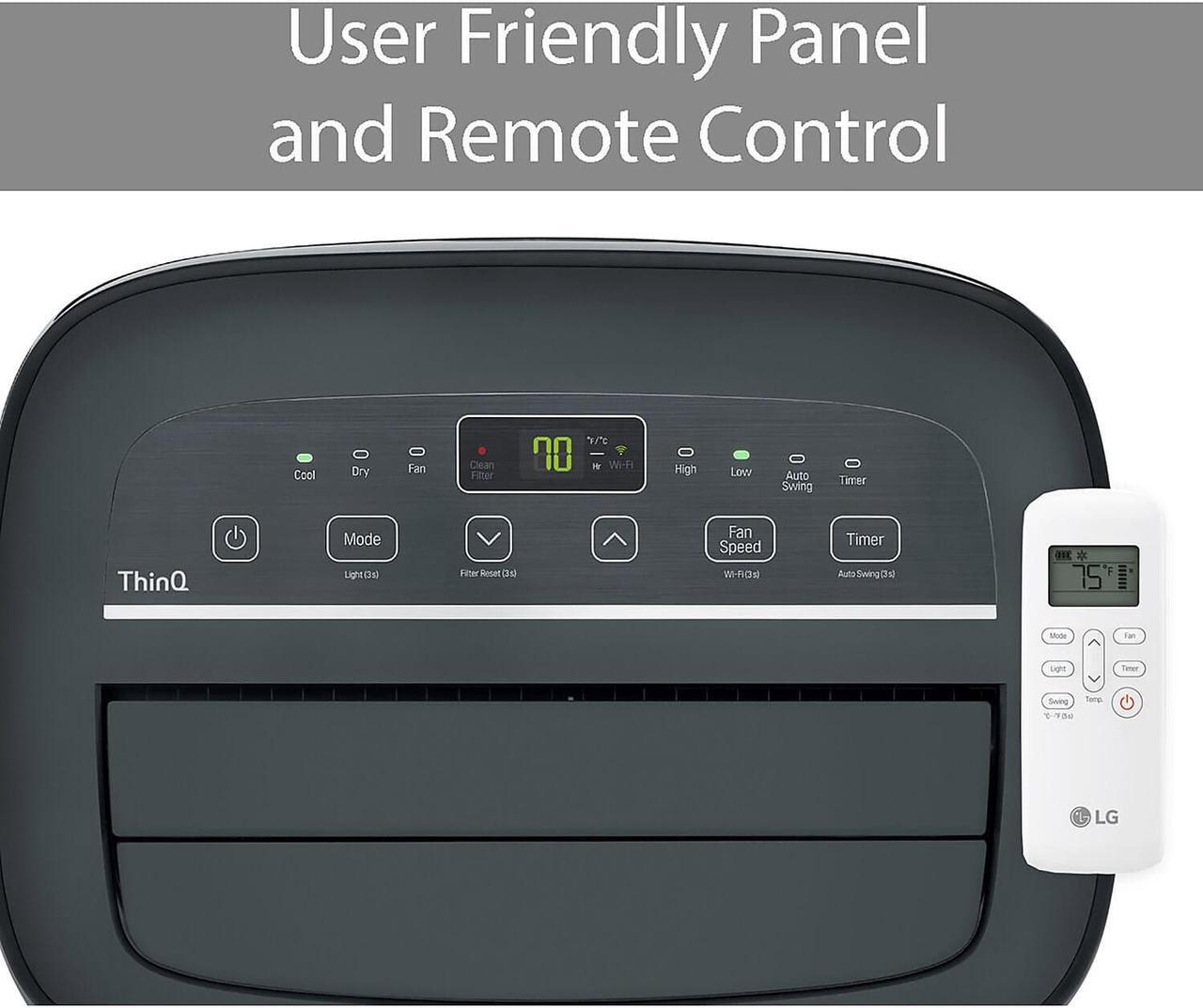 Alt view image 18 of 18 - LG LP0821GSSM 8,000 BTU Smart Wi-Fi Portable Air Conditioner
