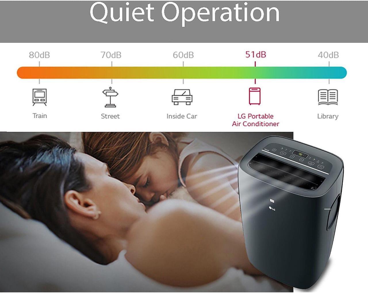 Alt view image 15 of 18 - LG LP0821GSSM 8,000 BTU Smart Wi-Fi Portable Air Conditioner