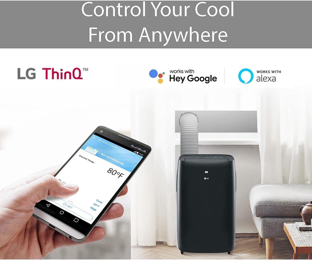 Alt view image 13 of 18 - LG LP0821GSSM 8,000 BTU Smart Wi-Fi Portable Air Conditioner