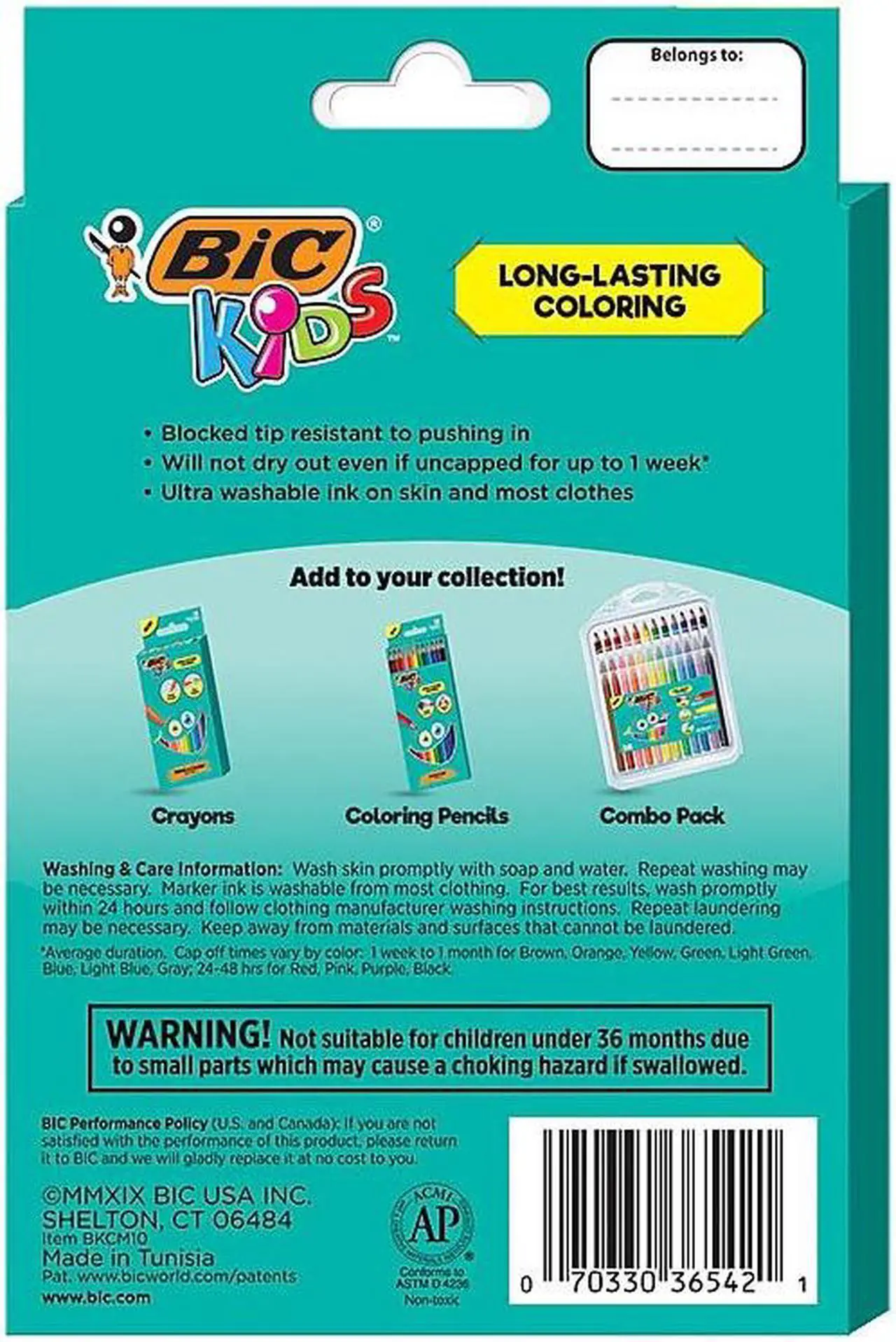 Alt view image 15 of 20 - BIC Kids Ultra Washable Markers, Medium Bullet Tip, Assorted Colors, 10/Pack