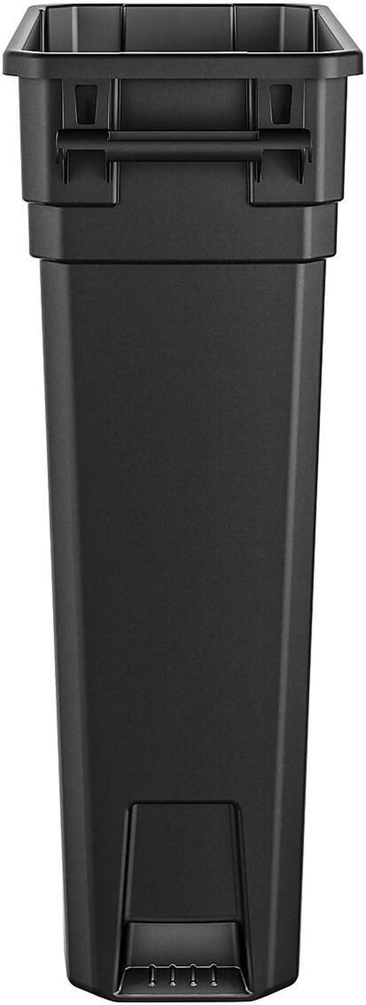 Alt view image 4 of 9 - Suncast Commercial TCNH2030BK Narrow Trash Can With Handles, 30.00" Height x 11.08" Width, 23 gal Capacity, Black