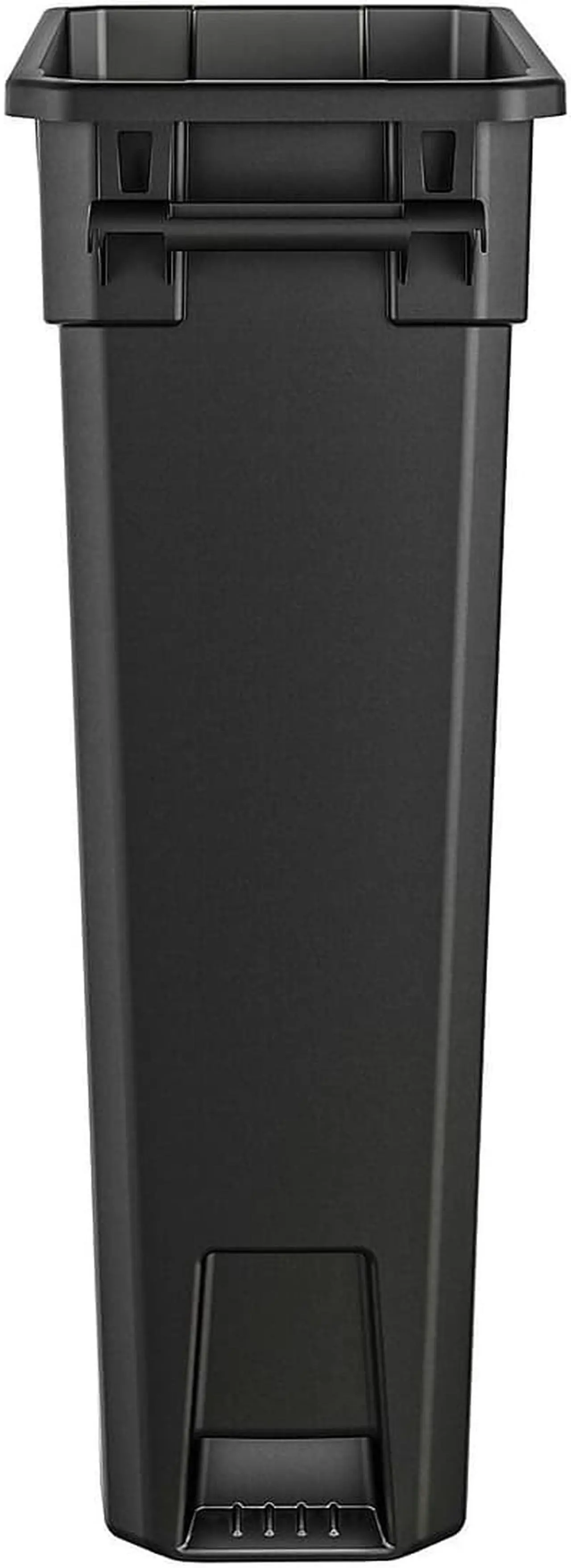 Alt view image 3 of 9 - Suncast Commercial TCNH2030BK Narrow Trash Can With Handles, 30.00" Height x 11.08" Width, 23 gal Capacity, Black