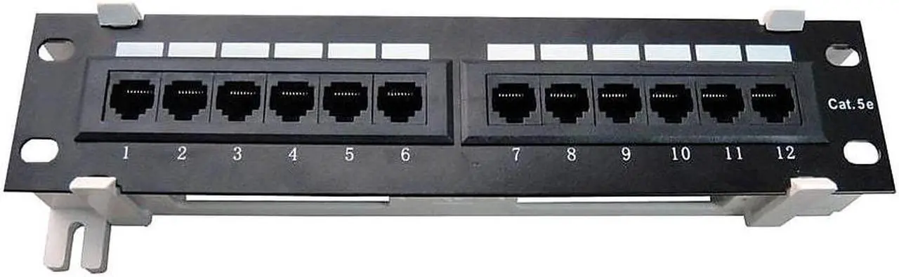 Alt view image 7 of 8 - 4XEM 12 Port CAT5E Wall Mount Patch Panel 12 Port(s) - 12 x RJ-45 - 18U High
