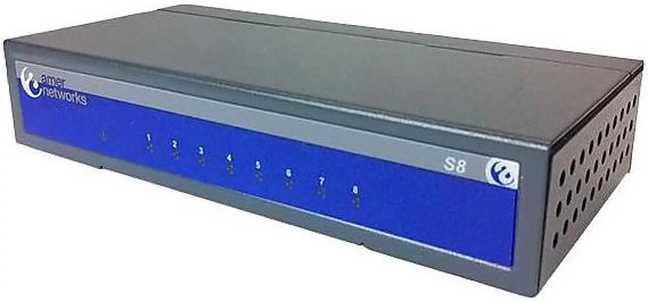 Alt view image 3 of 8 - Amer S8 8 Port 10/100 Mbps Ethernet Switch